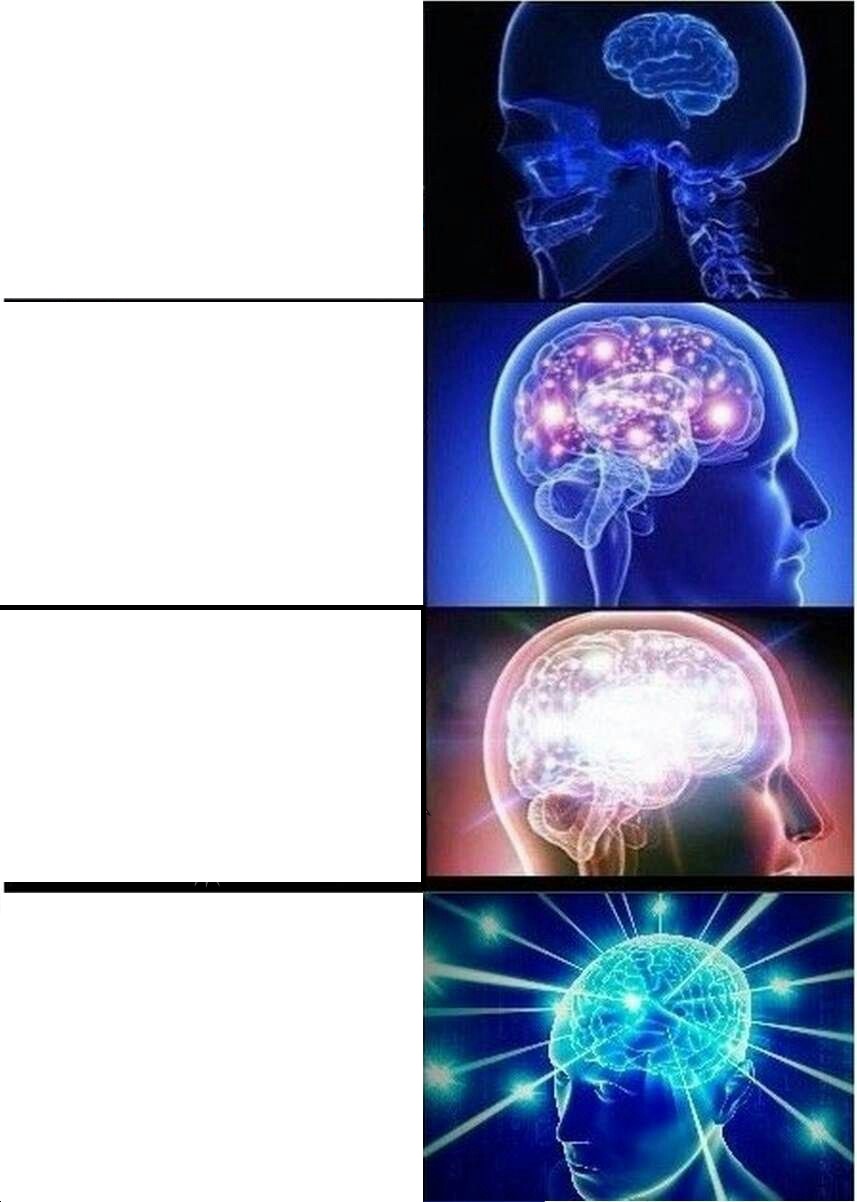 Expanding Brain meme about California Naturals